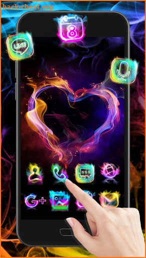 Smoke Heart Launcher Theme Live HD Wallpapers screenshot