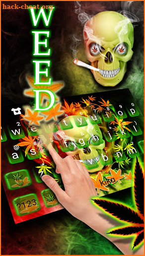 Smoke Skull Keyboard Theme screenshot