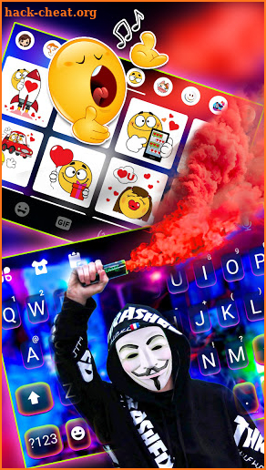 Smokey Anonymous Keyboard Background screenshot