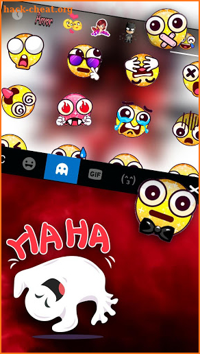 Smokey Red Sharingan Keyboard Theme screenshot