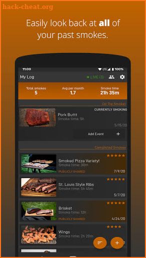 Smokin Log BBQ Journal screenshot