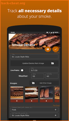 Smokin Log BBQ Journal screenshot