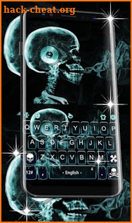 Smoking Skeleton Keyboard Theme screenshot