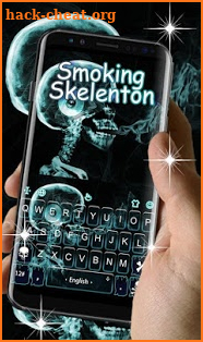 Smoking Skeleton Keyboard Theme screenshot