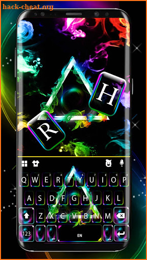 Smoky Hipster Triangle Keyboard Theme screenshot