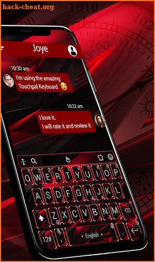 Smooth Red Black Keyboard Theme screenshot