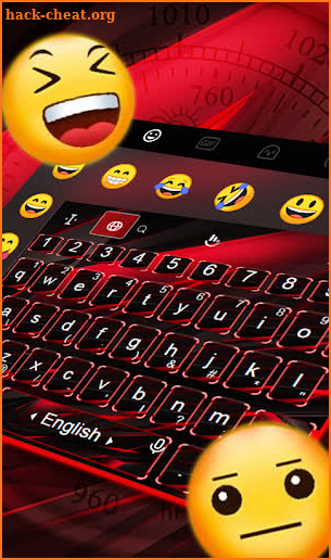 Smooth Red Black Keyboard Theme screenshot