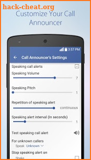 SMS & Call Announcer Pro screenshot