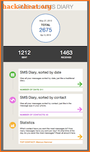 SMS and MMS Diary  Donation screenshot