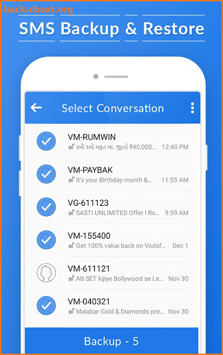 SMS Backup & Restore : Restore Contacts,CallLog screenshot