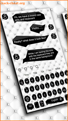 SMS Black and White Keyboard screenshot