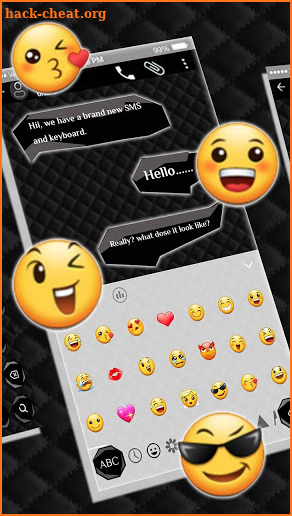 SMS Black Keyboard screenshot