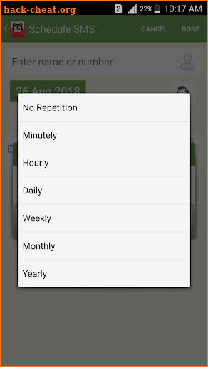 SMS-Call Scheduler Pro screenshot