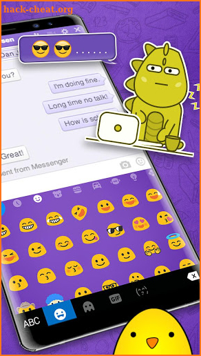 SMS Chat Purple Keyboard Theme screenshot