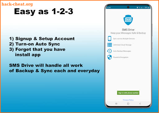 SMS Drive | Backup & Auto Sync screenshot