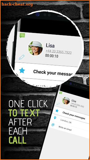 SMS from Android 4.4 with Caller ID screenshot