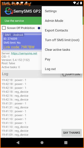 SMS Gateway - SemySMS screenshot