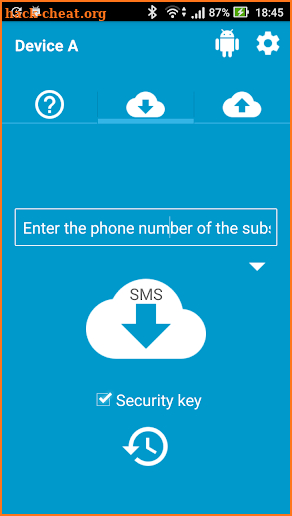 SMS interceptor screenshot