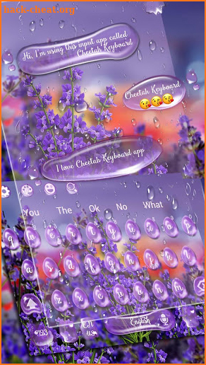 SMS Lavender Keyboard Theme screenshot