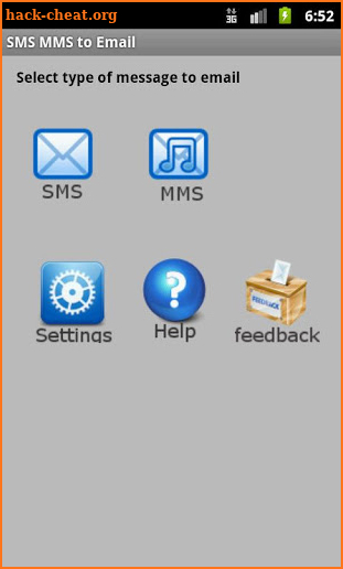 SMS MMS to Email screenshot