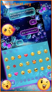 SMS Neon Fairyland Keyboard Theme screenshot
