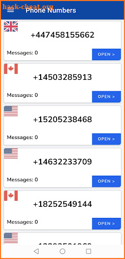 SMS Numbers Receive SMS Online screenshot