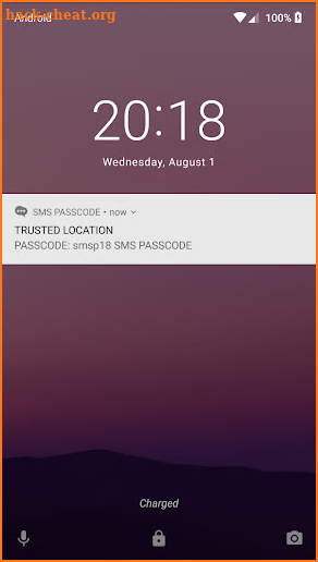 SMS PASSCODE Mobile screenshot