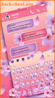 SMS Pink Flower Theme Keyboard screenshot