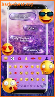 SMS Shimmer Lavender Keyboard screenshot