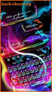 SMS Smoke Color Keyboard Theme screenshot