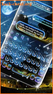 SMS Starry Moon Night Keyboard screenshot