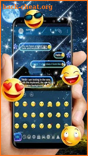 SMS Starry Moon Night Keyboard screenshot
