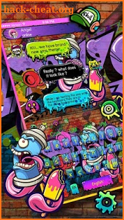 SMS Street Style Colorful Graffiti Keyboard screenshot