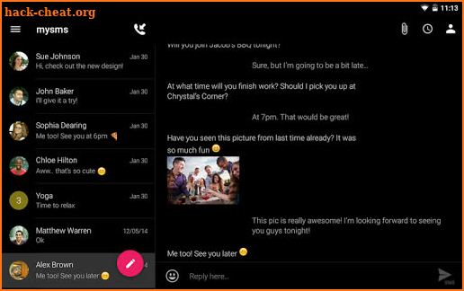 SMS Texting from Tablet & Sync screenshot