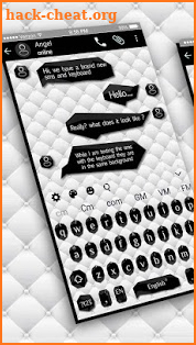 SMS Trendy Black And white Keyboard screenshot