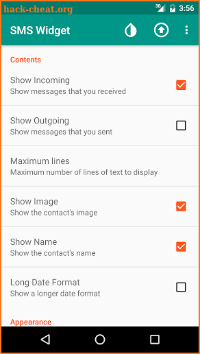 SMS Widget screenshot
