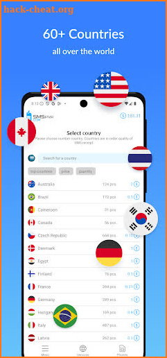 SMSPVA - Receive SMS Online screenshot