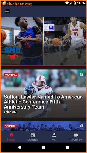 SMU Athletics screenshot