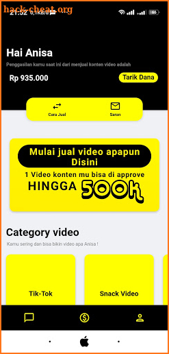 SnackVideo TikTok Penghasil Uang 2022 - Konten Job screenshot