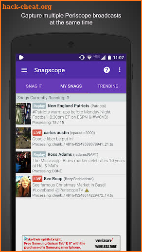 Snagscope screenshot