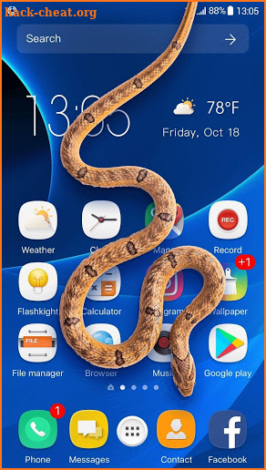 Snake on screen live wallpaper for prank 🐍 screenshot