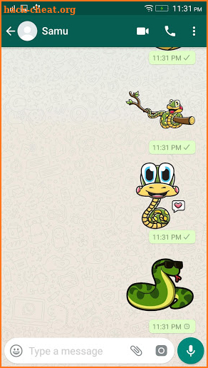 Snake WAStickers for WhatsApp screenshot