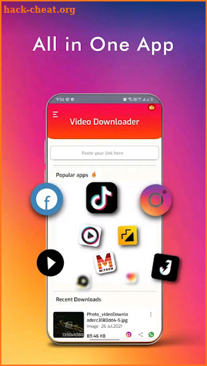 Snap HD Video Downloader App screenshot