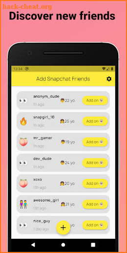 SnapAdd - Add Snapchat Friends screenshot