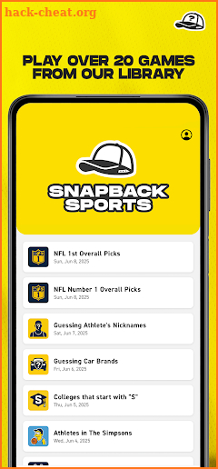 Snapback Sports Trivia screenshot