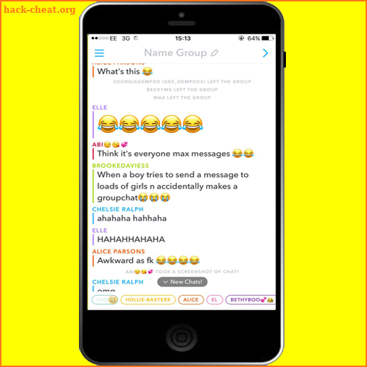 SnapFake Fake Conversation Chats screenshot