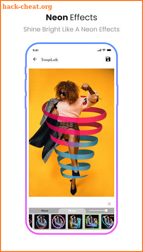 SnapLab - neon, wing, spiral, frame, selfie editor screenshot