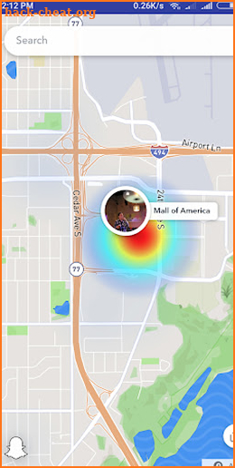 SnapMap Find My Location screenshot