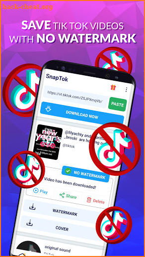 SnapTok: TikTok Video Downloader without Watermark screenshot