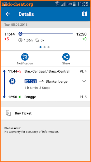 SNCB National: train timetable/tickets in Belgium screenshot